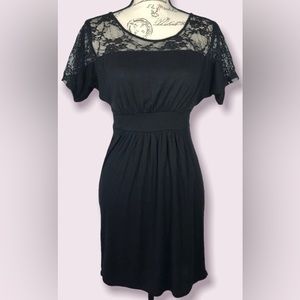 One Clothing, Lace Top Short Sleeve Dress, Size Small